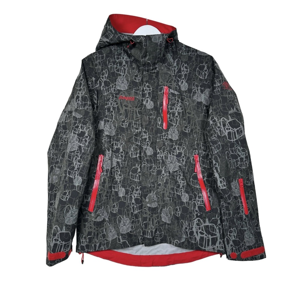 Bergan's of Norway Recco Ski Jacket - Men's Small - Black Red